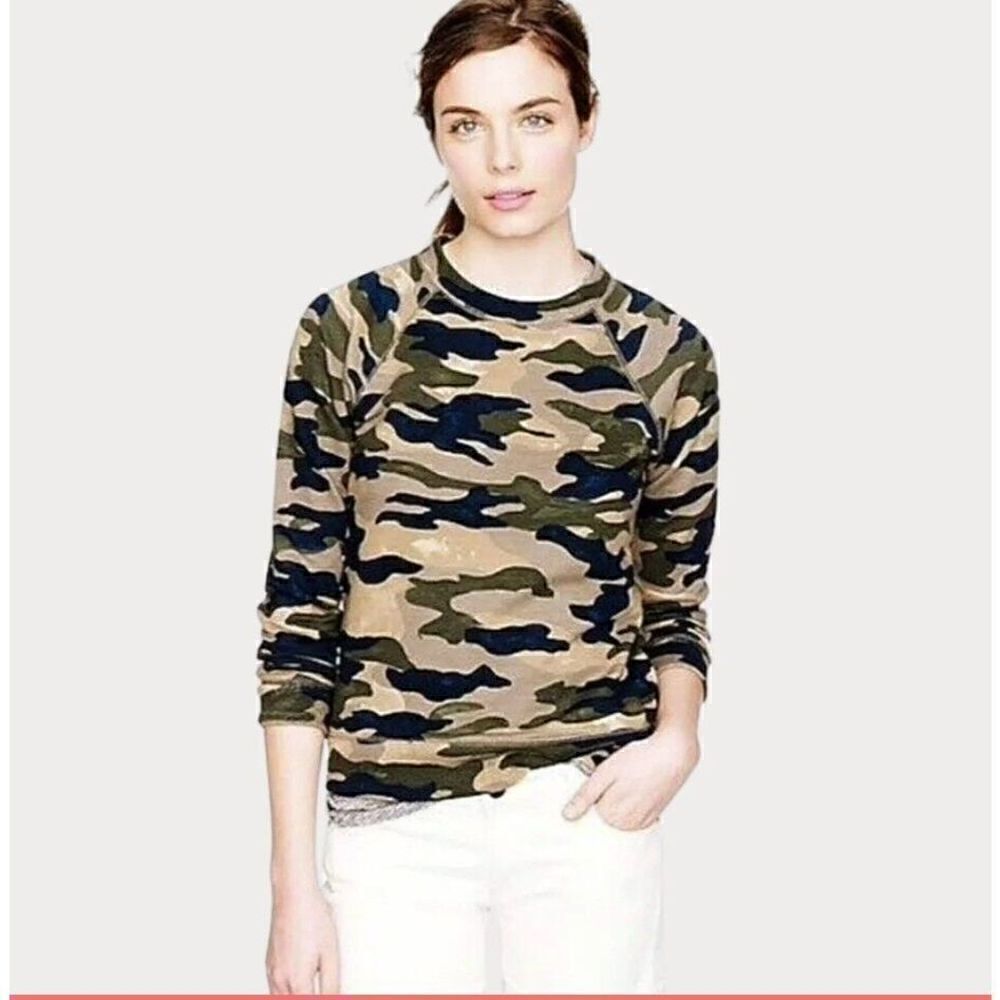 J.‎ CREW Camo Vintage Surplus Sweatshirt - Size S